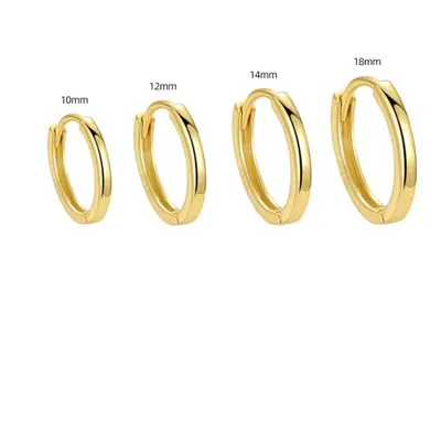 Olivie Stříbrné 10mm MINI KROUŽKY GOLD 7793