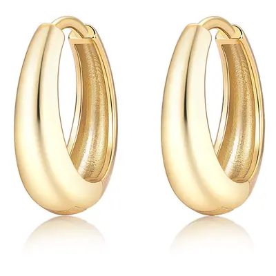 Olivie Stříbrné náušnice 16mm KRUHY GOLD 9286