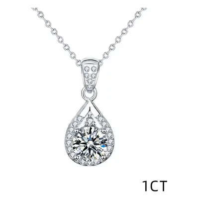 Olivie Stříbrný náhrdelník 1ct 6,5mm MOISSANITE 9310