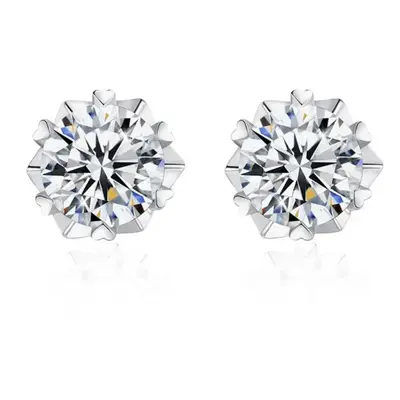 Olivie Stříbrné náušnice MOISSANITE 9313