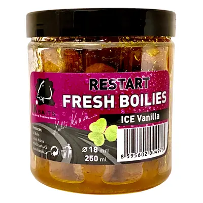 LK Baits Fresh Boilies Restart Ice Vanilla 18mm 250ml