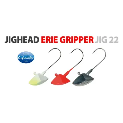 Spro jigová hlavička Erie Gripper Jig 28g, žlutá/bílá 3ks