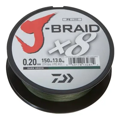 Daiwa pletená šňůra J-Braid X8 150m 0,06mm 4,0kg Dark Green