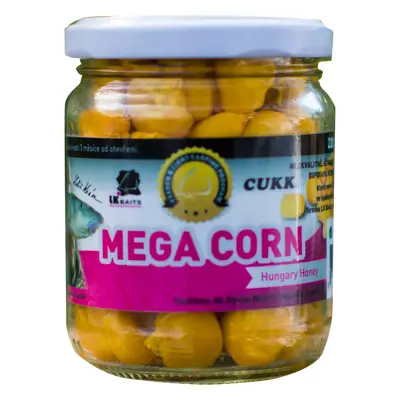 LK Baits obří kukuřice Mega Corn Hungary Honey 220ml