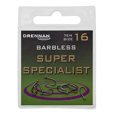 Drennan háčky bez protihrotu Super Specialist Barbless