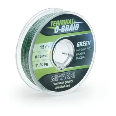 Mivardi návazcová šňůrka Terminal D-Braid - Green 0,12 mm m