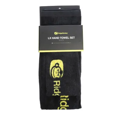 RidgeMonkey ručník LX Hand Towel Set Black 2ks