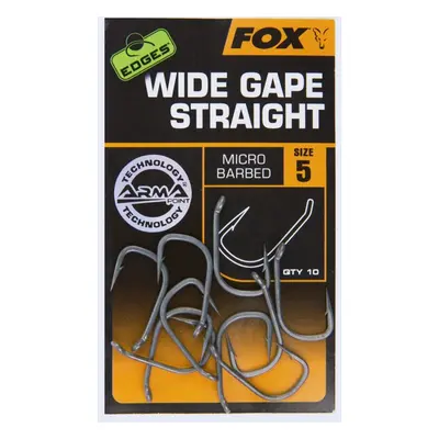 Fox háčky Edges Wide Gape Straight Hooks