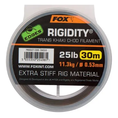 Fox Edges návazcový vlasec Rigidity Chod Filament 30m Trans Khaki 0,57mm 30lb