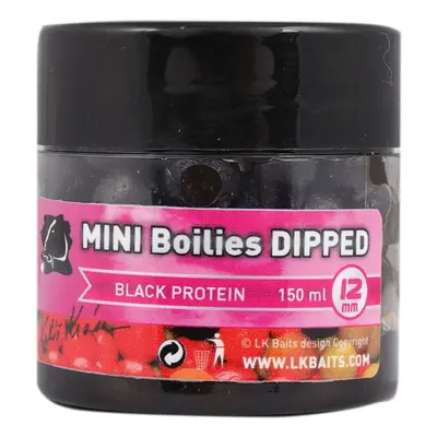 LK Baits Mini Boilies in Dip Black Protein 12mm 150ml