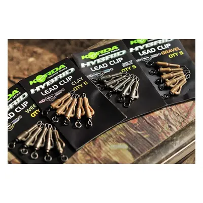 Korda závěsky Hybrid Lead Clips Clay 5ks