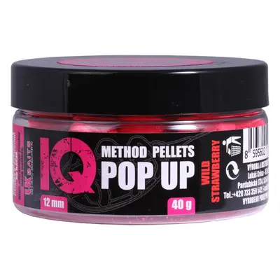 LK Baits Pop Up IQ Method Pellets 40g Wild Strawberry 12mm