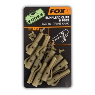 Fox závěsky na olovo Edges Lead Clips & Pegs Size khaki