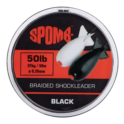 Spomb šoková šňůra Braided Shockleader 50m 0,26mm 22kg černá