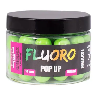 LK Baits Pop Up Fluoro Boilies Mussel 14mm 150ml