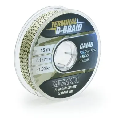 Mivardi návazcová šňůrka Terminal D-Braid - Camo 0,12 mm m