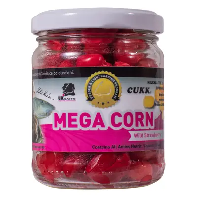 LK Baits obří kukuřice Mega Corn Wild Strawberry 220ml