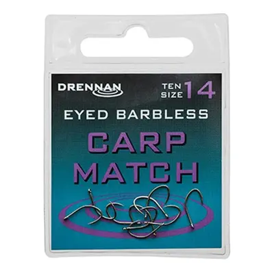 Drennan háčky bez protihrotu Eyed Carp Match Barbless