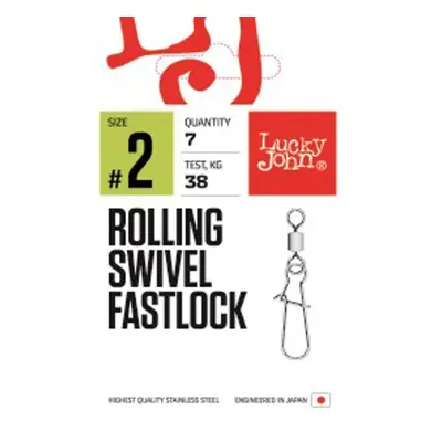 Lucky John obratlíky s karabinkou Rolling Swivel Fastlocks