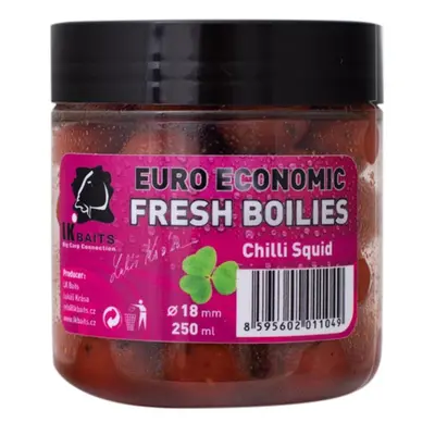 LK Baits Fresh Boilie Euro Economic Chilli Squid 18mm 250ml