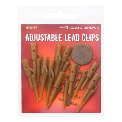 ESP závěsky Adjustable Lead Clips Camo Brown