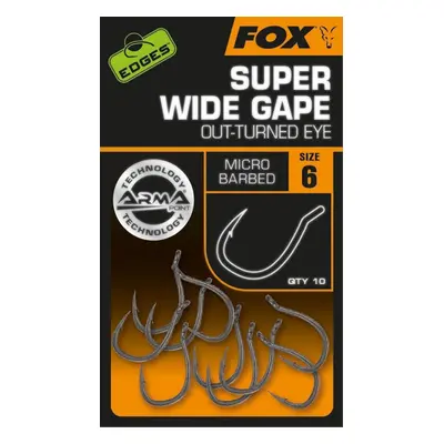 Fox háčky Edges Armapoint Super Wide Gape Outturned Eye