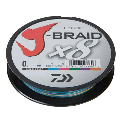 Daiwa pletená šňůra J-Braid X8 150m 0,18mm 12,0kg Multi-color