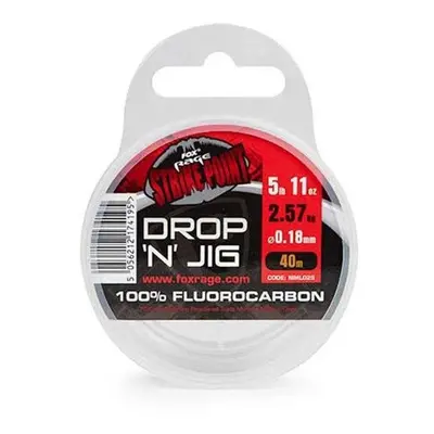 Fox Rage Fluorocarbon Strike Point Drop N Jig Line 40m 0,30mm 13,84lb