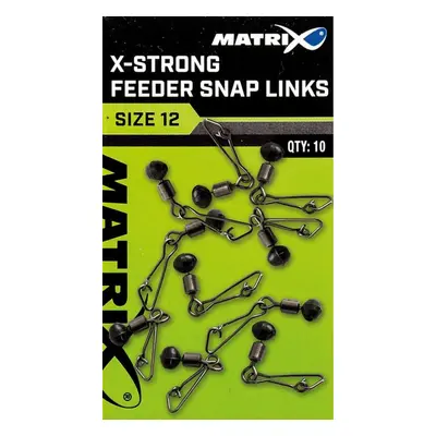 Matrix obratlíky s karabinou X Strong feeder snap links