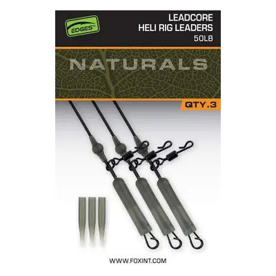 Fox montáž Naturals Leadcore Heli Rig Leaders cm ks lb