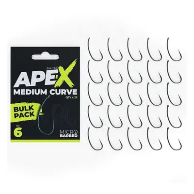 RidgeMonkey háčky Ape-X Medium Curve Barbed Bulk Pack ks