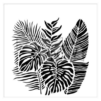 The Crafter´s Workshop Šablona TCW - Tropical Fronds - VYBERTE VELIKOST - Šablona TCW 6"x6" (15,