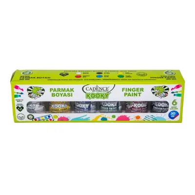 Cadence Prstové barvy Cadence Kooky, 30 ml, 6 barev - pro děti