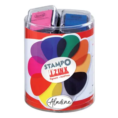 Aladine Razítkovací polštářky Aladine Stampo Izink Pigment, 10 ks - základní barvy