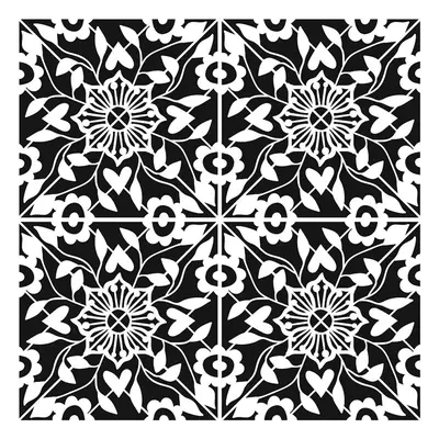 The Crafter´s Workshop Šablona TCW - Flourish Tile - VYBERTE VELIKOST - Šablona TCW 12"x12" (30,