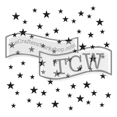 The Crafter´s Workshop Šablona TCW - Random Stars - VYBERTE VELIKOST - Šablona TCW 12"x12" (30,5