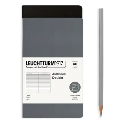 Leuchtturm1917 Zápisník Leuchtturm1917, A6, linkovaný, 2 ks - černý