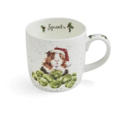 Royal Worcester Vánoční porcelánový hrnek Wrendale Designs "Sprouts", 0,31 l - Morče