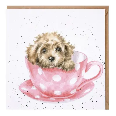 Wrendale Designs Přání Wrendale Designs "Teacup Pup ", 15x15 cm - Štěně v hrnku