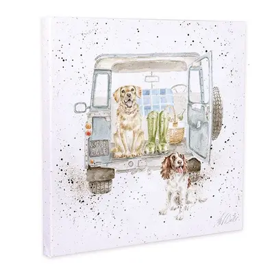 Wrendale Designs Obraz Wrendale Designs "Paws For a Picnic", 50x50 cm - Psi v autě