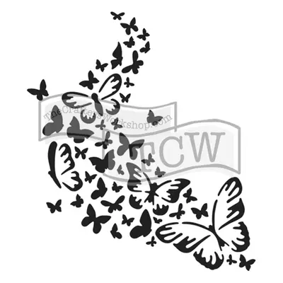 The Crafter´s Workshop Šablona TCW - Butterfly Trail - VYBERTE VELIKOST - Šablona TCW 6"x6" (15,