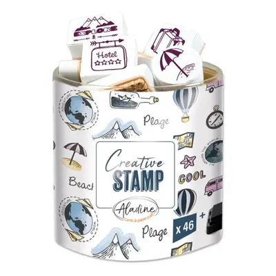 Aladine Razítka Aladine Creative Stamp, 46 ks - Cestování