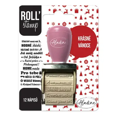 Aladine Otočné razítko s nápisy Aladine Roll' Stamp - Vánoce