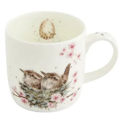 Royal Worcester Porcelánový hrnek Wrendale Designs "Feather your Nest", 0,31 l - Střízlíci