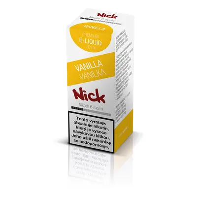 Nick e-liquid VANILLA 6 mg, 10 ml