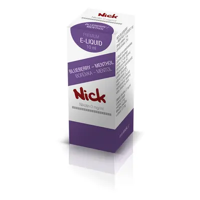 Nick e-liquid BLUEBERRY MENTHOL 0 mg, 10 ml