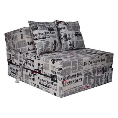 Fimex Rozkládací křeslo - matrace pro hosty Newspaper 70x200x15 cm