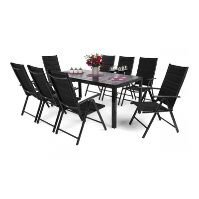 Home&Garden Zahradní sestava Ibiza 185 cm Black / Black 8+1