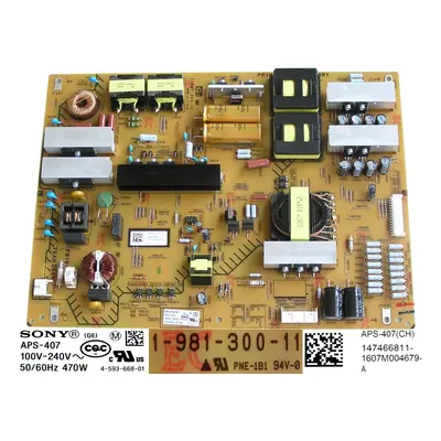 LCD modul zdroj APS-407 / 1-981-300-11 / POWER SUPPLY BOARD 147466811 / APS-407(CH)