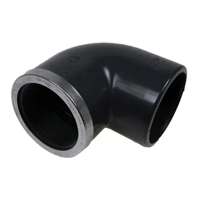 Koleno 90° lepení - vnitřní závit zpevňovací kovový kruh PVC 50 mm 11/2"